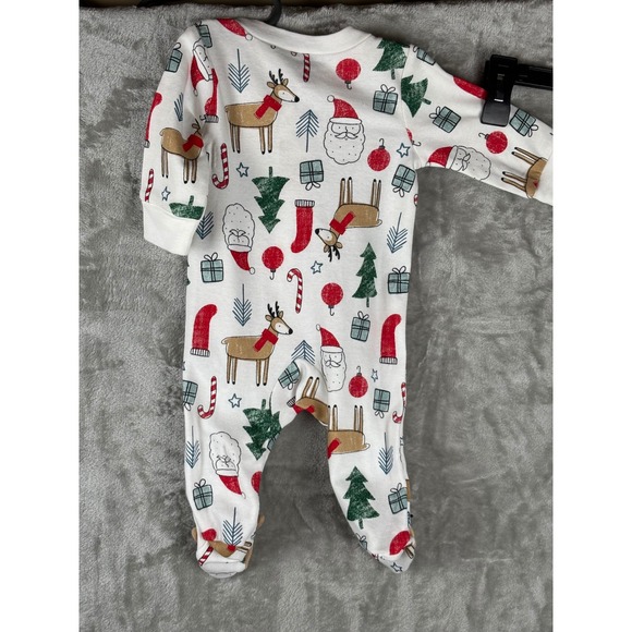 Just One You by Carters Baby Boys Girls Christmas Reindeer Pajamas 3M - Picture 8 of 9